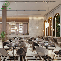 HUALIN Table de salle à manger en pierre frittée de haute qualité pour restaurant de style moderne Ensemble table et chaises pour restaurant sur le thème de l'hôtel et café
