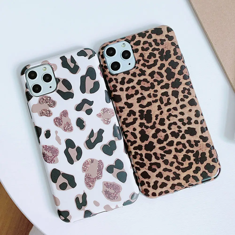 Fashion Leopard Print Phone Case For iPhone 12 Mini Pro Max 11 Pro X XR XS Max 8 7 6 6s Plus SE 2020 Soft TPU Back Cover