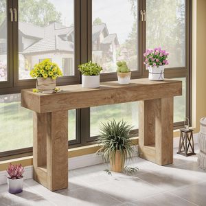 Mesa de Entrada de Madera, Mesa de Sofá Rectangular, Moderna y Minimalista, Desmontable, Adecuada para Muebles en Salas de Estar y Pasillos - Product Image 4