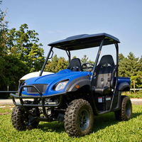 Kingwoo Véhicule électrique certifié EEC 4 places, buggy automatique, UTV 60V avec batterie 8V 150Ah et autonomie de 80 km