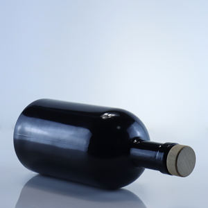 Bouteille d'alcool en verre <span class=keywords><strong>noir</strong></span> vaporisateur de 750 ml, bouteille en verre de <span class=keywords><strong>Vodka</strong></span> de 1 L, bouteilles de Gin rondes en verre avec bouchon - Product Image 3