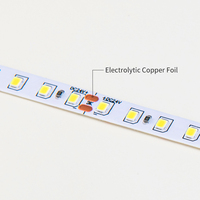 Bande LED 24V sans scintillement, haute luminosité, 6000K, 120 LED/m, CRI élevé, IP20, cuivre, télécommande, pour armoires et escaliers