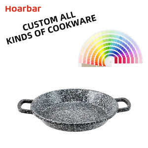 Casserole en céramique personnalisée <span class=keywords><strong>Scola</strong></span> JB-A2218A 2024, 18 cm, classique, biseautée, peu profonde, points blancs foncés, résistante aux hautes températures, en verre - Product Image 3