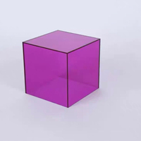 Boîte de rangement personnalisée Boîte de présentation cube en acrylique Conteneurs Boîte de présentation de cartes de poker transparente en acrylique