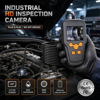 Kit de Cámara de Inspección de Drenajes Portátil con Monitor HD, Cámara Endoscópica Industrial a Prueba de Agua 1080P para Inspección de Tuberías