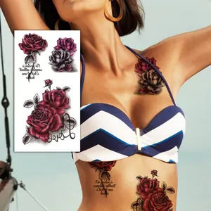 Tatuagens temporárias da china, suprimentos de fábrica, tatuagem sexy adesiva, mulheres, para corpo, peito, cintura, pescoço