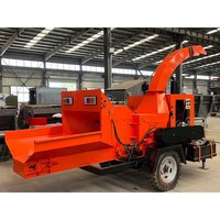 Broyeur de branches industriel diesel à châssis stable et tête de coupe pour le broyage des branches, faible MOQ