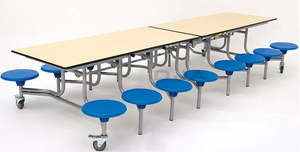 Tavolo Pieghevole Mobile per Mensa con 8/12/16 Posti, <span class=keywords><strong>Arredo</strong></span> Scolastico Direttamente dalla Fabbrica, Tavolo per <span class=keywords><strong>Pranzo</strong></span> per Studenti e Lavoratori - Product Image 2