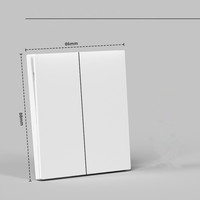 Interruptor de luz de pared eléctrico de 1 vía 16A PC estándar europeo, 2 vías, doble Polo, 110V ~ 250V para EE. UU., Reino Unido, UE, AU, interruptor de uso doméstico