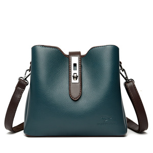 Fashion New Designer Crossbody Bags High Quality PU Leather Shoulder Messenger Bucket Bags Casual Totes Luxury Women <b>Handbags</b> - Product Image 1