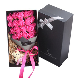 Roter Seifenrosenstrauß, <span class=keywords><strong>23</strong></span> Stück, Geschenk, Blumenarrangement, Hochzeit, Party, Dekoration - Product Image 2