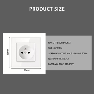 EU標準壁ソケット、<span class=keywords><strong>220V</strong></span>/250V家庭用電源スイッチ、ヨーロッパのソケット - Product Image 5