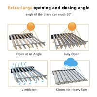 Pergola motorisée en aluminium à lames orientables, imperméable, pour extérieur, avec toit rétractable et pliable, parasol de jardin, finition thermolaquée