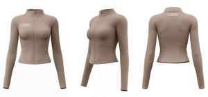 Veste légère demi-zippée pour femme, personnalisable avec logo, nouvelle collection 2026, respirante, sans coutures, écologique, anti-humidité, pour l'entraînement - Product Image 6