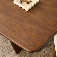 Table à manger contemporaine de style français ATUNUS, design moderne, pieds en bois massif, meubles durables pour la maison et l'hôtel, pour salle à manger