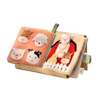 Livre en tissu lavable pour bébé OEM, livre en tissu coloré, livre en tissu interactif parent-enfant, livre en tissu pour bébé avec papier sonore et puzzle