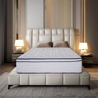 Matelas à Ressorts Ensachés 5 Zones Orthopédique Hôtelier Taille Queen King, Mousse à Mémoire de Forme Gel Latex Compressé