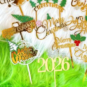 Honey And Sweetness Acrylic Cake Decorations Christmas Tree Snowflakes Cake Inserts For Holiday Party 2026 - Product Image 1