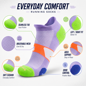 Chaussettes de course basses personnalisées respirantes à séchage rapide avec soutien de la voûte plantaire et talon et orteil amortis pour marathon – Vente en gros - Product Image 3