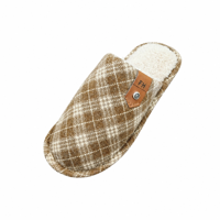 Chaussons d'intérieur pour hommes avec semelle plateforme épaisse, style décontracté en fourrure moelleuse et coussinets TPR, pour le printemps et l'hiver