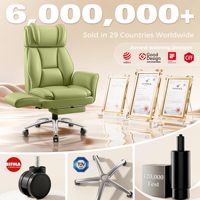 Fauteuils de bureau ergonomiques populaires en cuir avec repose-pieds et accoudoirs rabattables pour adultes, animaux domestiques, chats et chiens