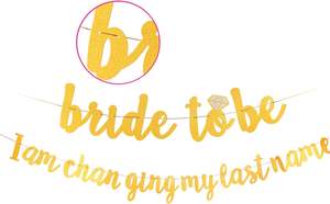 Kit de fournitures pour fête de future mariée, décorations pour enterrement de vie de jeune fille avec ballons de fête, bannière et écharpe « Future Mariée », et pompon pour bague - Product Image 5