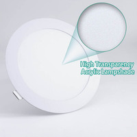 Plafonnier Moderne Rond Carré 3W 6W 9W 12W 15W 18W 24W Aluminium Ultra Mince Encastré Led Spot Panneau Lumineux