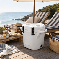 Seau à glace rotomoulé 25L en LLDPE isolé avec couvercle hermétique pour fêtes en extérieur