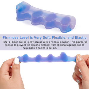 Gradient màu Yoga Silicone gel mềm Toe Spacer chồng chéo cong bunion Toe Corrector ép tóc Toe separators - Product Image 6