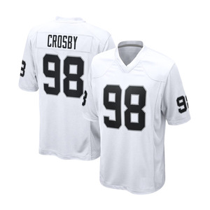 Maillots de football américain brodés et gaufrés Raiders 98 Crosby <span class=keywords><strong>2</strong></span> Jeanty en gros - Product Image 5