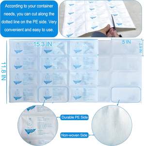 일회용 소프트 배송용 소형 미니 식품 등급 물 건조 젤 아이스 팩 시트 식품 배송 운송용 - Product Image 5