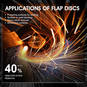 Paquete de 200 Discos de Láminas Abrasivas de 115 mm, Discos de Pulir de Grano 40/60/80/120 para Amoladora Angular para Pulir y Desbastar Metal y Madera - Product Image 6
