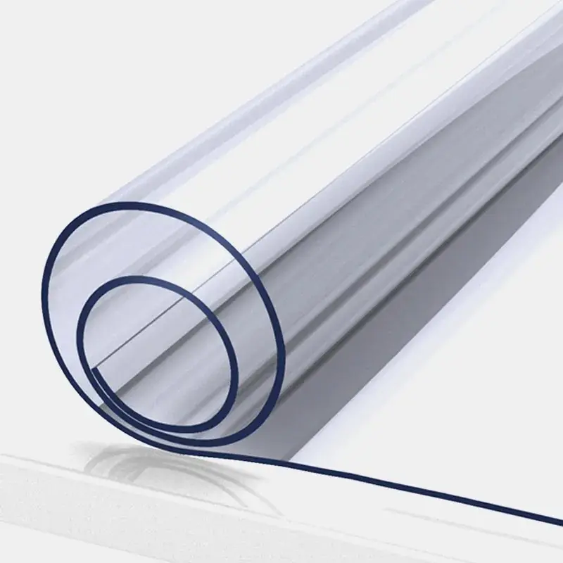 2021防水ガラスクリスタルプラスチックソフト透明PVCシートテーブルクロスカーテン用