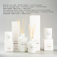 Vente en gros Marque privée de luxe Diffuseur de roseaux d'arôme en cire de soja écologique et bougies parfumées Coffret cadeau de Noël