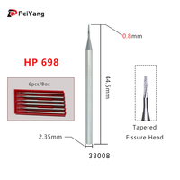 Fraise à carbure HP US n° 698/699/700 pour usage en laboratoire – Fraise droite, plate, conique, à fissure – Outils de laboratoire – Kit de fraises en carbure de tungstène