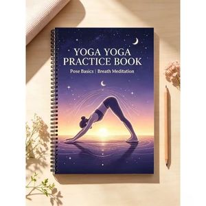 Libro de práctica de yoga con espiral, 50-100 páginas, conceptos básicos de posturas, meditación por respiración, cuaderno para entusiastas del yoga - Product Image 3
