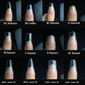 Faux ongles français en forme de cercueil, 500 pièces/boîte, ovale, Stiletto, amande carrée, Gel à tremper, capsules américaines - Product Image 4