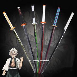 Tueur de démons <span class=keywords><strong>Katana</strong></span> 104cm PU sécurité polyuréthane réaliste garçons Cosplay accessoires de fête japonais Anime - Product Image 2