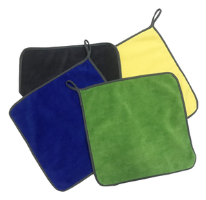 Logo personnalisé Coral Fleece Microfiber Chiffon de nettoyage de voiture Séchage rapide 40x40 Serviette courte en velours pour lavage crypté Séchage - Product Image 4