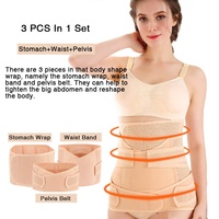 Body gainant post-partum 3-en-1 à haute compression pour la récupération abdominale et la taille, contrôle moyen
