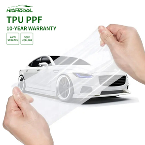 HIGHCOOL Rollo de Película Protectora de Pintura Transparente TPU PPF, Autoregenerable, Antiarañazos, Hidrofóbica, para Talleres de Vinilización de Automóviles - Product Image 1