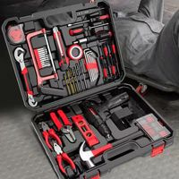 Set Alat Bor Listrik Merah Kualitas Superior Aksesori Lengkap Set Alat Pertukangan Kayu Set Alat Tangan