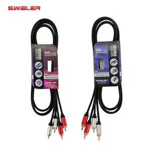 <span class=keywords><strong>High</strong></span> <span class=keywords><strong>End</strong></span> 2 Rca a 2 Rca Cables de audio Y Splitter 1/8Rca Jack Conector Adaptador Aux Cable Audio Ofc Chapado en oro Rca Cable de audio - Product Image 6
