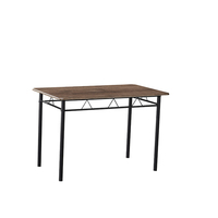 Table à manger en bois avec plateau en bois, chaise de salle à manger en métal à prix abordable, ensemble de table à manger pour cuisine DS--212