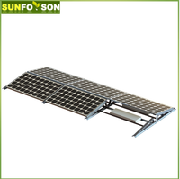 Support de montage sur trépied solaire pour toit plat Système de montage PV Structure de panneau solaire Kits d'installation pour toit plat Composant