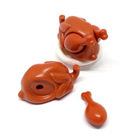 DELO TOYS (7 couleurs) Briques de construction en plastique DIY, pièce alimentaire en forme de cuisse de dinde, 20 mm avec ouverture ronde au dos (N°) 33057)