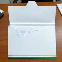 Carpeta de Archivo de Papel Recubierto Personalizada, Organizador de Documentos A4/A5 con Bolsillo Protector para Uso en Oficinas y Conferencias