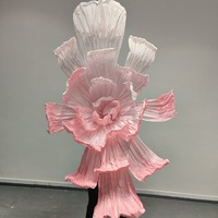 Fleurs décoratives géantes en papier de grande taille pour la décoration de scène de mariage d'événement et de fête de mariage du fournisseur professionnel