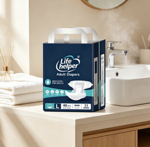 Pañales para Adultos Life Helper Talla L, 40 Unidades, Desechables, Alta Absorbencia, Transpirables, Prevención de Fugas 3D, Tela No Tejida, Unisex - Product Image 1