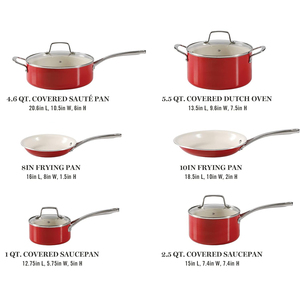 Offre Spéciale – Batterie de Cuisine 10 Pièces en Aluminium avec Revêtement Céramique Moderne, Poignées en Acier Inoxydable, Couvercles en Verre, Compatible Four et Lave-Vaisselle - Product Image 4